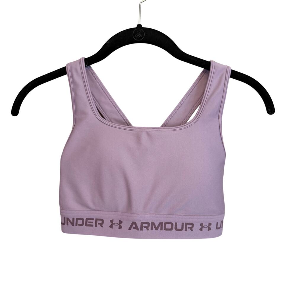 Under Armour Sports Bra Small Purple Athleisure Training Gym Yoga Dance Fitness